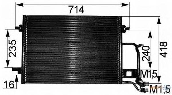 Радиатор кондиционера HELLA 8FC 351 038-681