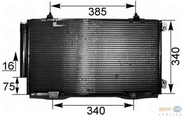 Радіатор кондиціонера HELLA 8FC 351 038-741