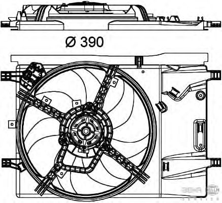 Вентилятор охлаждения HELLA 8EW 351 040-331