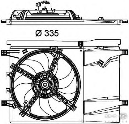 Вентилятор охлаждения HELLA 8EW 351 040-341