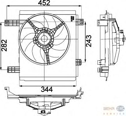 Вентилятор охлаждения HELLA 8EW 351 041-251