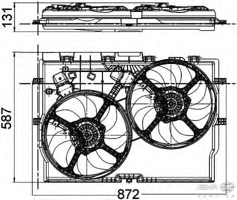 Вентилятор охлаждения HELLA 8EW 351 041-431