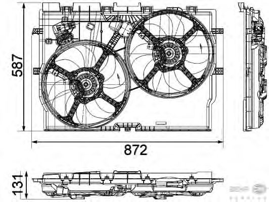 Вентилятор охлаждения HELLA 8EW 351 041-451