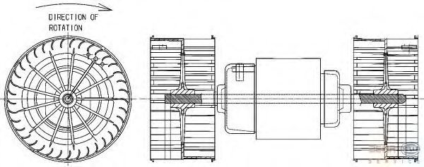 Вентилятор салона HELLA 8EW 351 043-381
