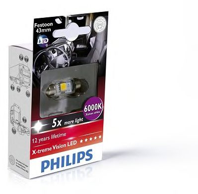 Лампа накаливания PHILIPS 249466000KX1 (указатель поворота, сигнал торможения, освещение номерного знака, задняя противотуманная фара, фара заднего хода, внутреннее освещение, фонарь установленный в двери, освещение багажника, подкапотная лампа, стояночны