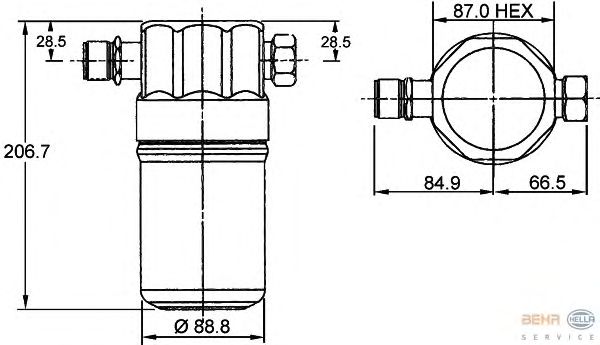 Осушитель кондиционера HELLA 8FT 351 192-041