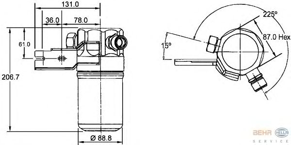 Осушитель кондиционера HELLA 8FT 351 192-391