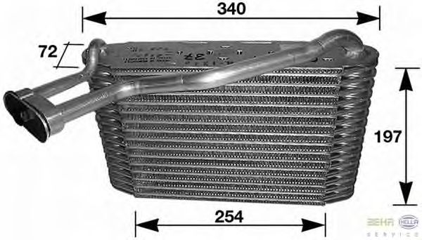 Испаритель кондиционера HELLA 8FV 351 210-201