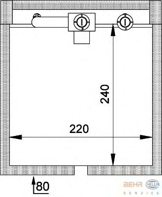 Испаритель кондиционера HELLA 8FV 351 211-071