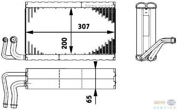 Испаритель кондиционера HELLA 8FV 351 211-771