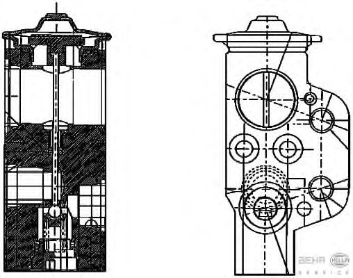 Расширительный клапан, кондиционер HELLA 8UW 351 234-161