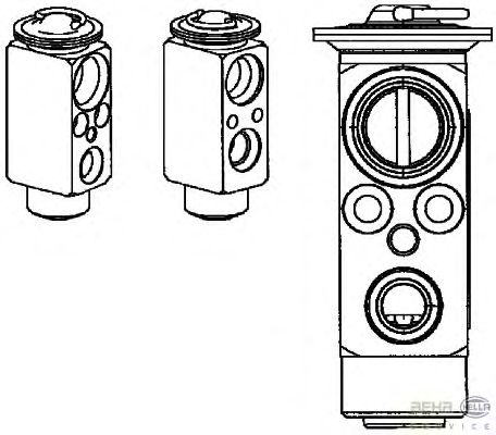 Расширительный клапан, кондиционер HELLA 8UW 351 234-391