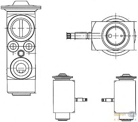 Расширительный клапан, кондиционер HELLA 8UW 351 234-411