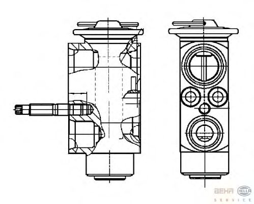 Расширительный клапан, кондиционер HELLA 8UW 351 239-271