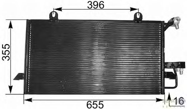 Радиатор кондиционера HELLA 8FC 351 300-021