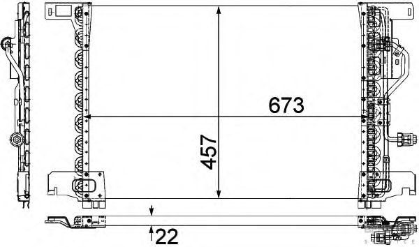 Радіатор кондиціонера HELLA 8FC 351 300-131