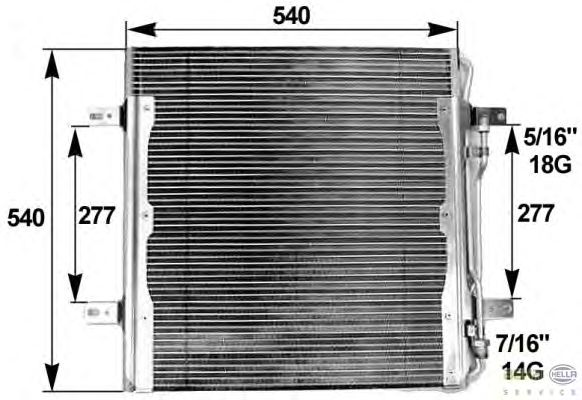 Радиатор кондиционера HELLA 8FC 351 300-141