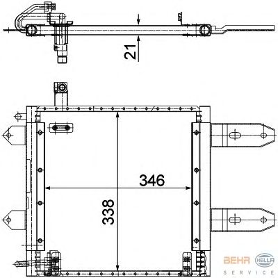 Радіатор кондиціонера HELLA 8FC 351 300-171