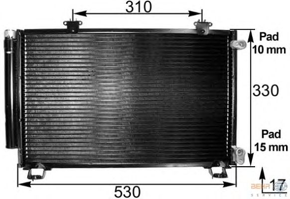 Радіатор кондиціонера HELLA 8FC 351 300-261