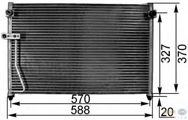 Радиатор кондиционера HELLA 8FC 351 300-421