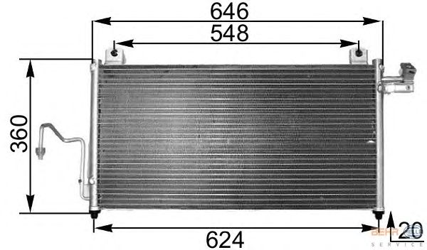 Радиатор кондиционера HELLA 8FC 351 300-471