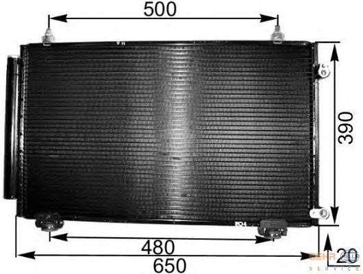 Радиатор кондиционера HELLA 8FC 351 300-541