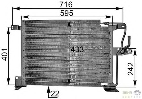 Радиатор кондиционера HELLA 8FC 351 300-591