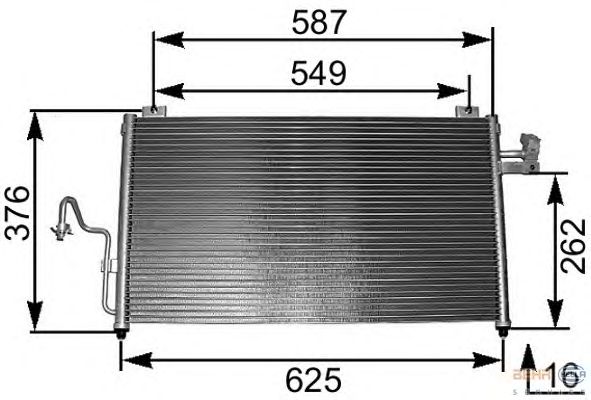 Радиатор кондиционера HELLA 8FC 351 301-091