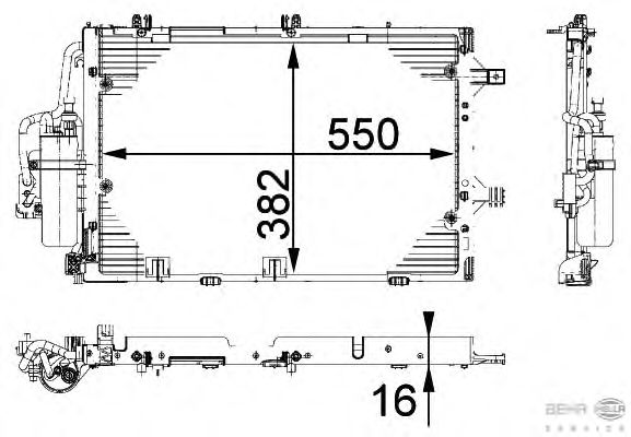 Радиатор кондиционера HELLA 8FC 351 301-191