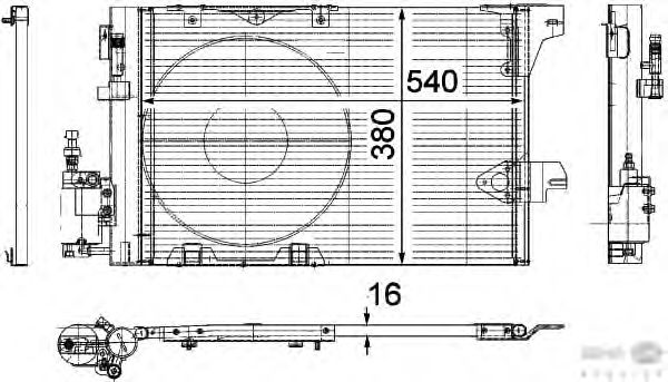 Радиатор кондиционера HELLA 8FC 351 301-241