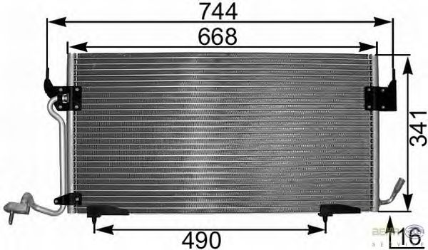 Радиатор кондиционера HELLA 8FC 351 301-291