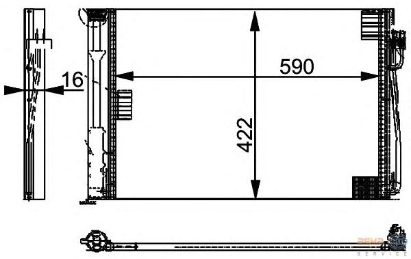 Радиатор кондиционера HELLA 8FC 351 301-321