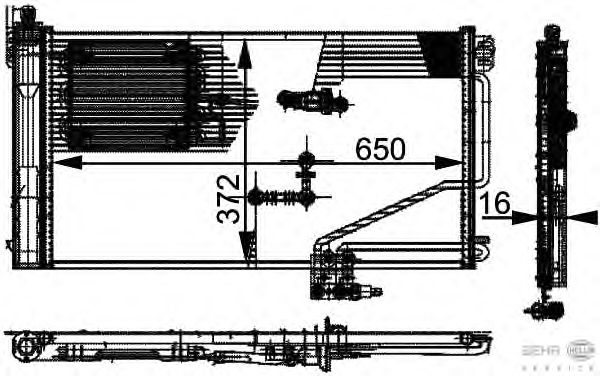 Радіатор кондиціонера HELLA 8FC 351 301-344