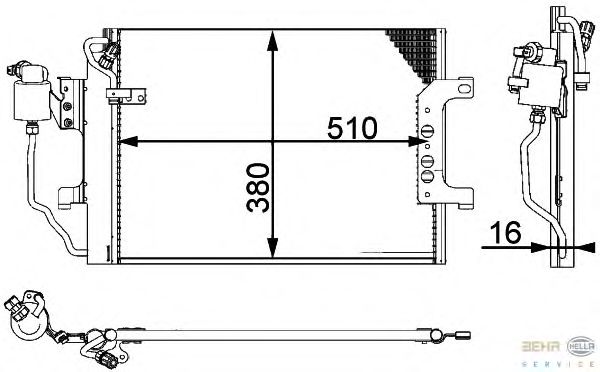 Радиатор кондиционера HELLA 8FC 351 301-361