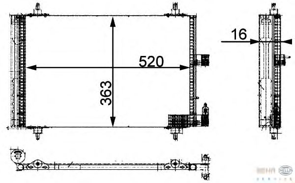 Радіатор кондиціонера HELLA 8FC 351 301-384