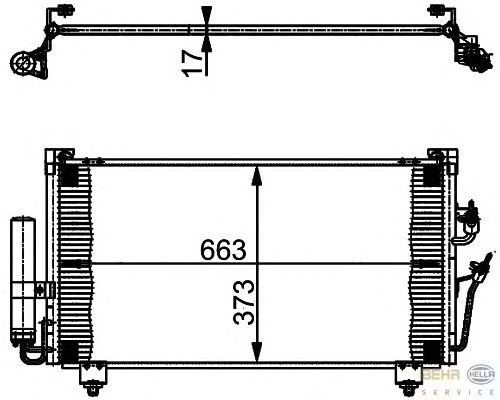 Радиатор кондиционера HELLA 8FC 351 301-581