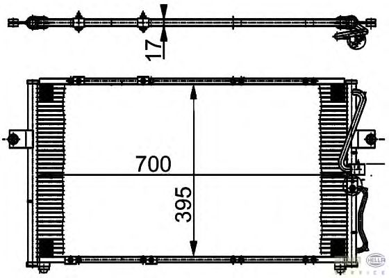 Радиатор кондиционера HELLA 8FC 351 302-011