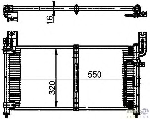 Радиатор кондиционера HELLA 8FC 351 302-061