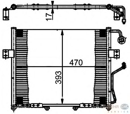 Радиатор кондиционера HELLA 8FC 351 302-081