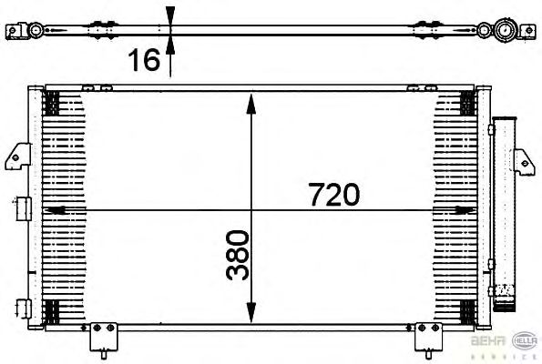 Радиатор кондиционера HELLA 8FC 351 302-111
