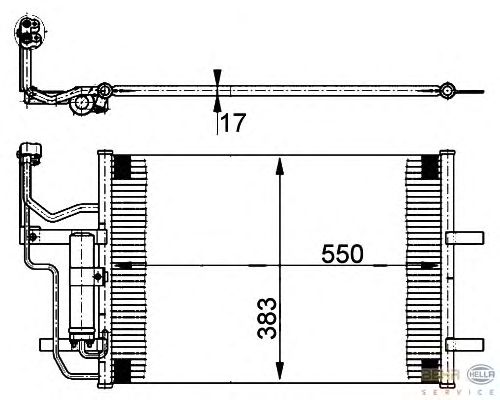 Радиатор кондиционера HELLA 8FC 351 302-211