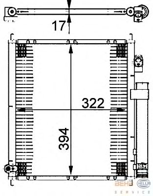 Радиатор кондиционера HELLA 8FC 351 302-221