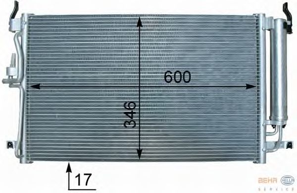 Радиатор кондиционера HELLA 8FC 351 302-681