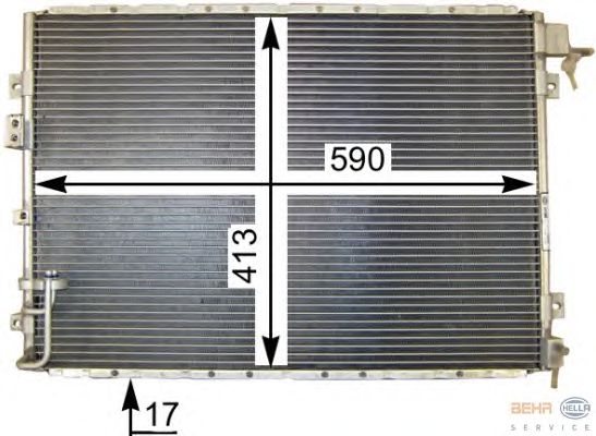 Радіатор кондиціонера HELLA 8FC 351 302-701