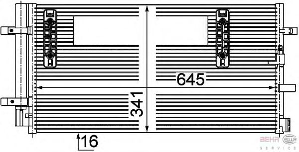 Радиатор кондиционера HELLA 8FC 351 303-504