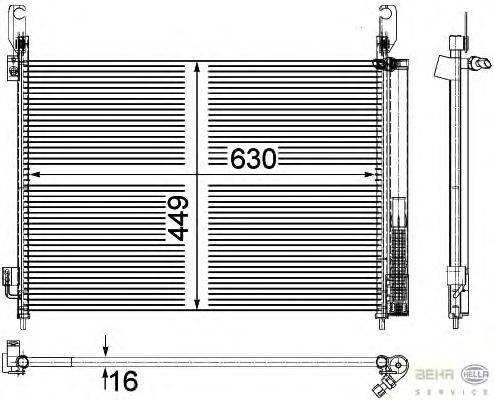 Радіатор кондиціонера HELLA 8FC 351 309-361