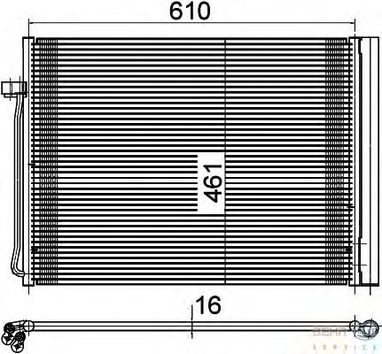 Радиатор кондиционера HELLA 8FC 351 309-711 BEHR HELLA SERVICE Version ALTERNATIVE