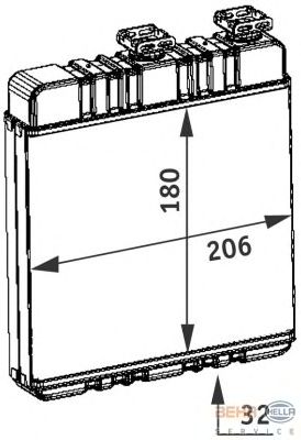Радиатор отопителя HELLA 8FH 351 311-141