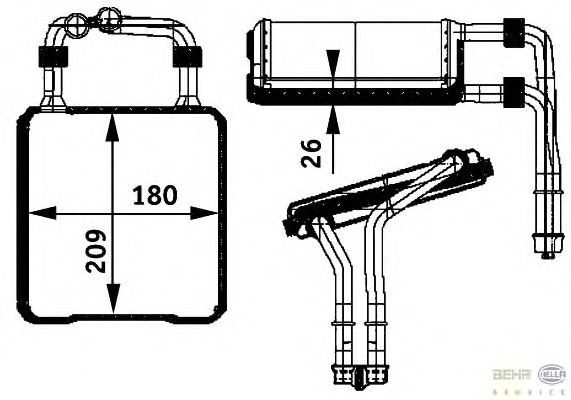 Радіатор опалення HELLA 8FH 351 311-191