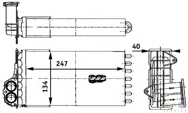 Радіатор опалення HELLA 8FH 351 311-341